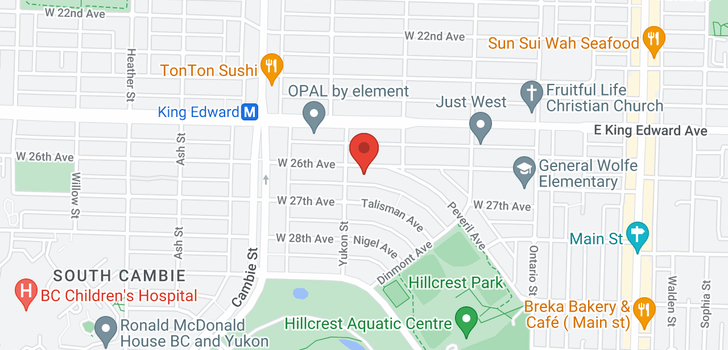 map of 342 W 26TH AVENUE